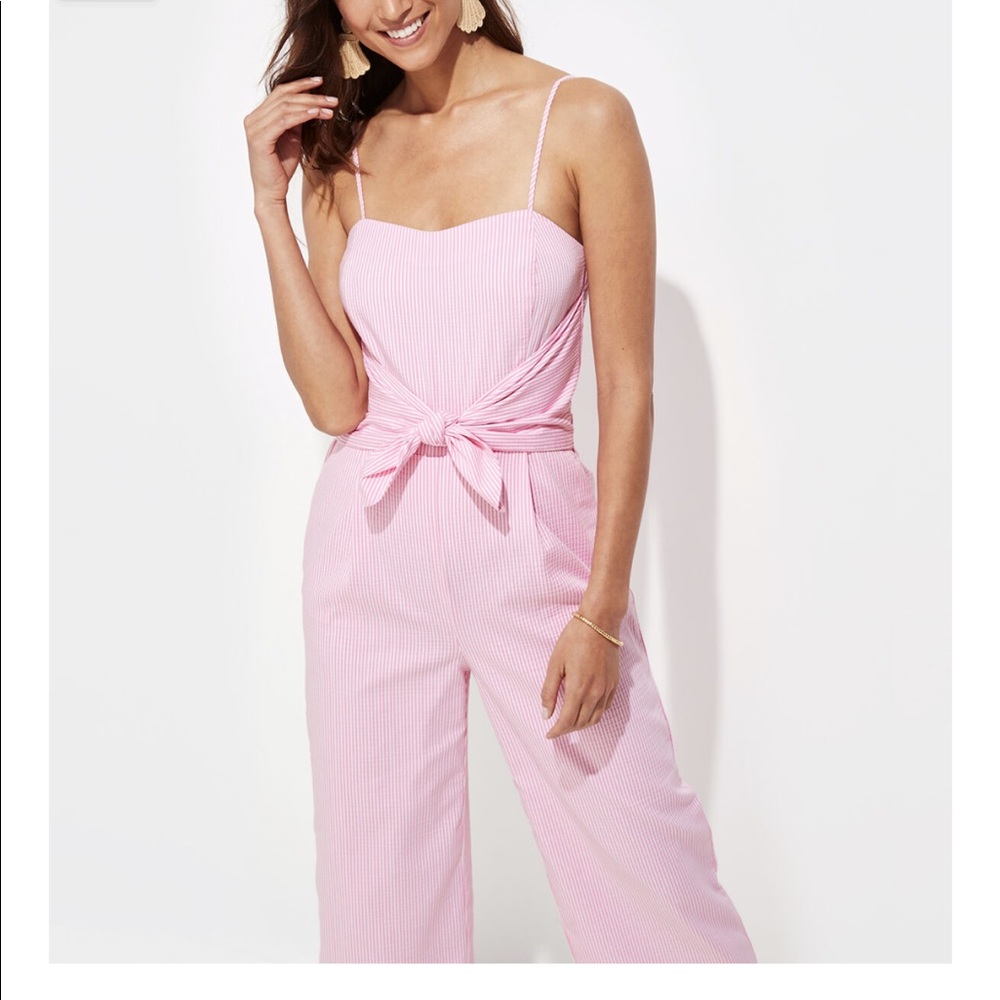 Vineyard Vines NWT sear-sucker jumpsuit  sz 10